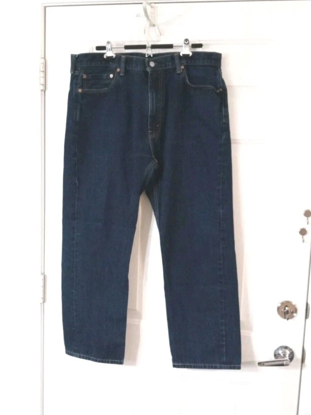 Levi's 505 Regular Fit Men's W40 x L30 Blue Denim Straight Leg 5-Pocket Jeans
